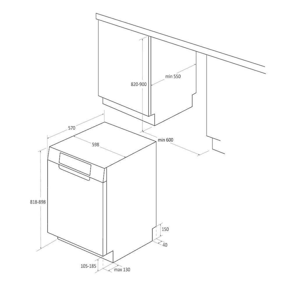 Haier XU 6B4M3PSX Geschirrspüler vollintegriert, 16 Maßgedecke, Klasse B - MEGART