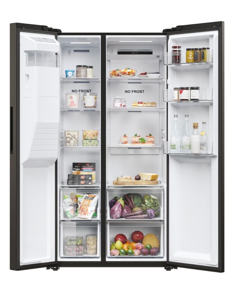 Haier HSR5918DIPB Side-by-Side Kühlschrank freistehend, 511 l, Klasse D - MEGART