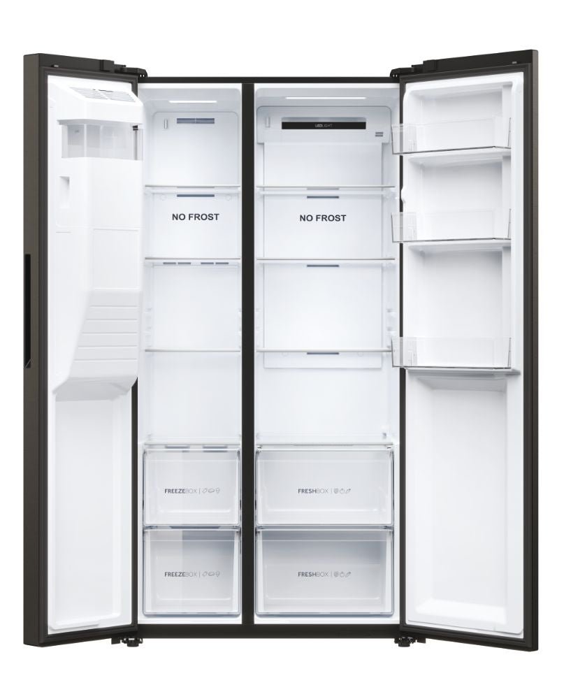 Haier HSR5918DIPB Side-by-Side Kühlschrank freistehend, 511 l, Klasse D - MEGART