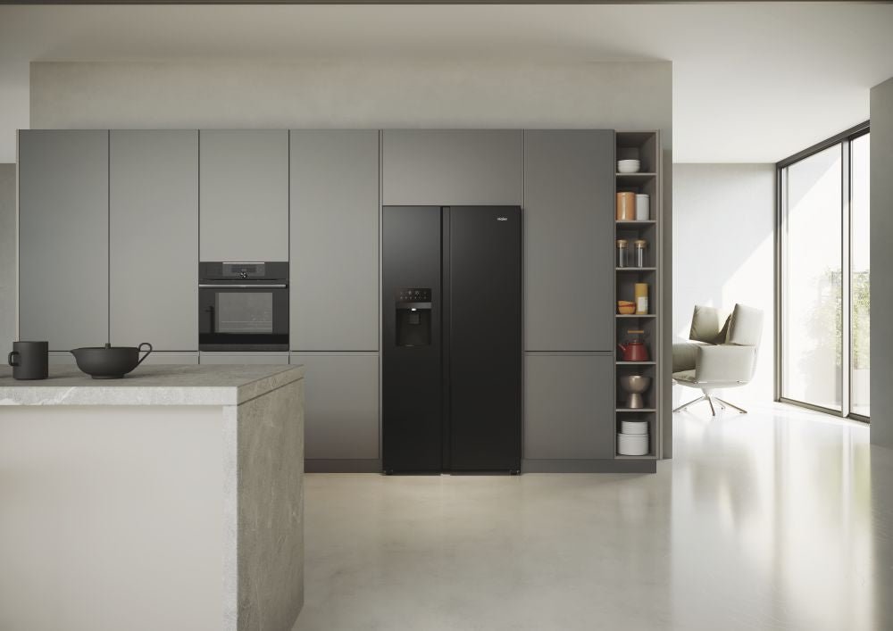 Haier HSR5918DIPB Side-by-Side Kühlschrank freistehend, 511 l, Klasse D - MEGART