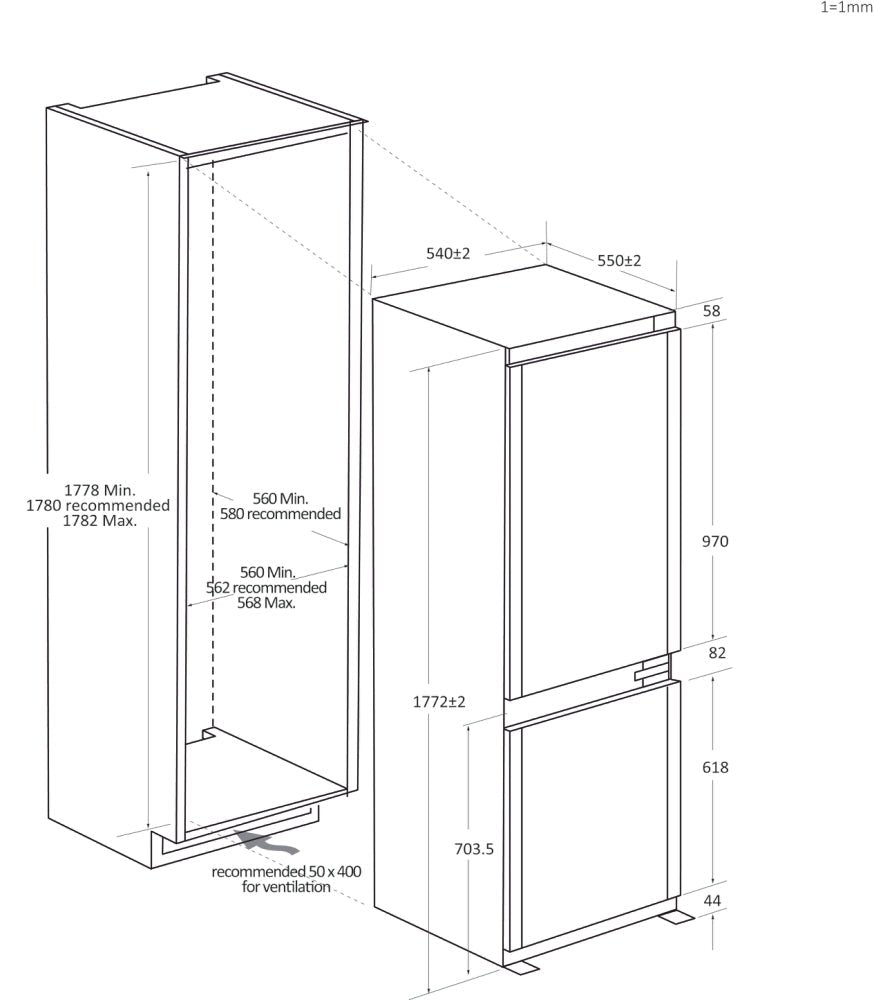 Haier HBW7518BT Kühlschrank Einbau, 268 l, Klasse B - MEGART
