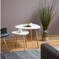 Couchtisch 2er Set 40/60 x 40/48 cm, Nature/Weiss