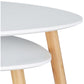 Couchtisch 2er Set 40/60 x 40/48 cm, Nature/Weiss
