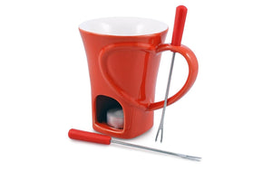Schokoladenfondue - Set 4 Teile, Rot - MEGART