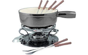 Fondue - Set All - in - One 9 Teile, Grau - MEGART