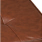 Hocker mit Kunstleder Braun/Schwarz