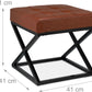 Hocker mit Kunstleder Braun/Schwarz