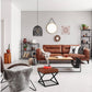 Hocker mit Kunstleder Braun/Schwarz