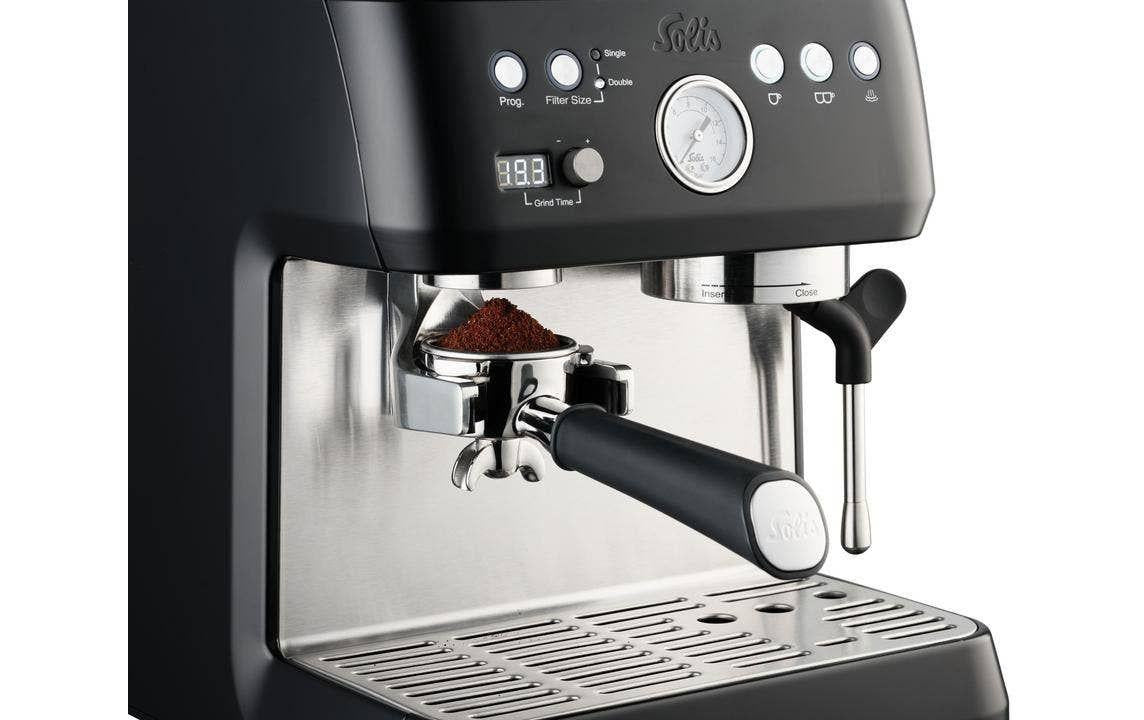 Siebträgermaschine Solis Grind & Infuse Perfetta Schwarz - MEGART