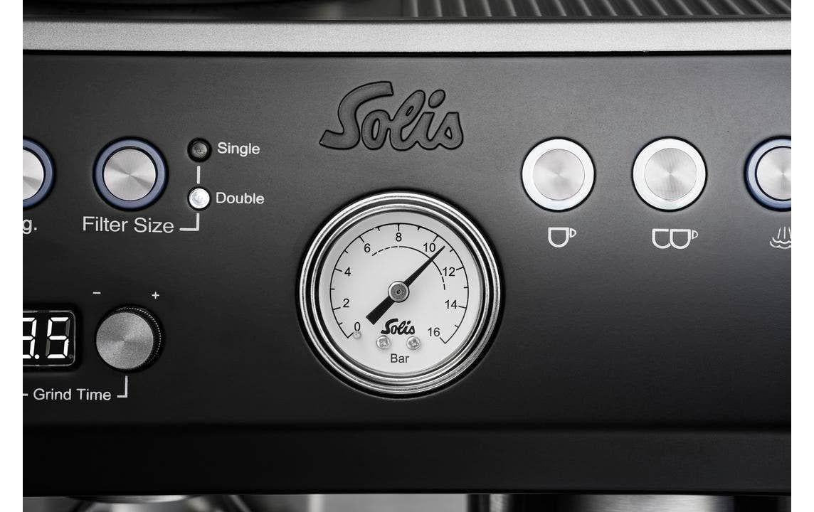 Siebträgermaschine Solis Grind & Infuse Perfetta Schwarz - MEGART