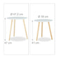 Couchtisch 2er Set, Braun/Weiss
