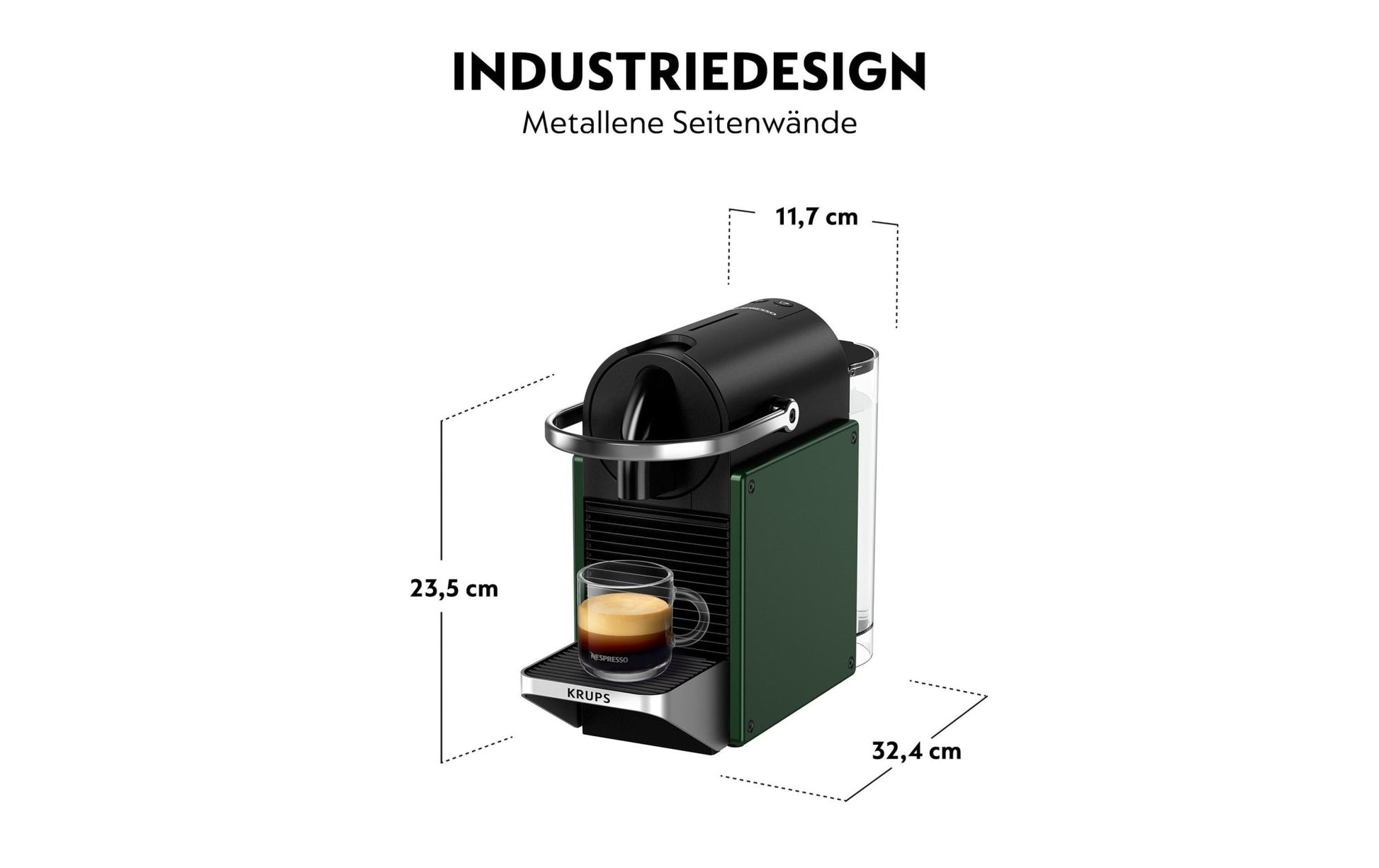 Kaffeemaschine Nespresso Pixie XN3063CH Dunkelgrün - MEGART