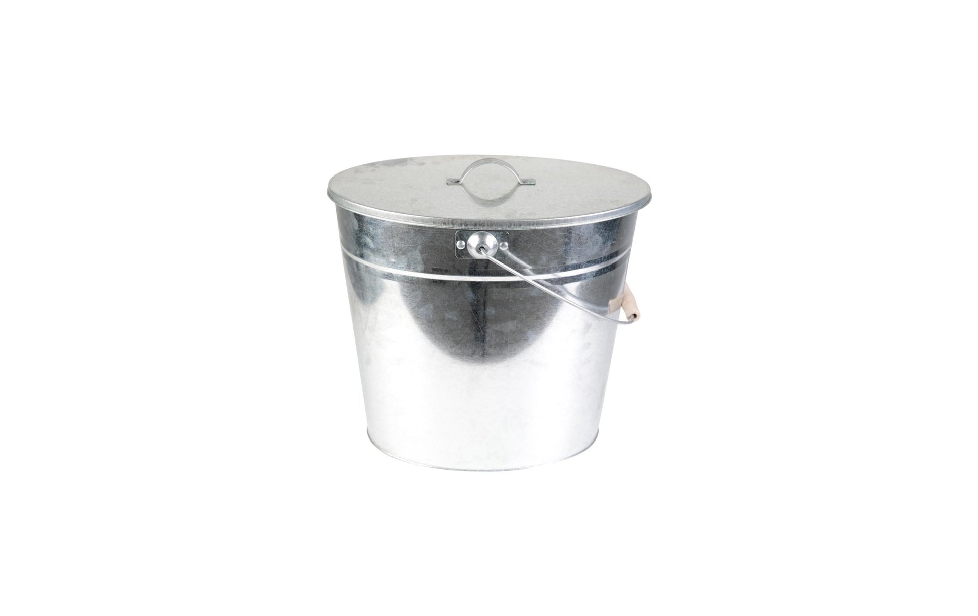 Kamino Ascheeimer mit Deckel, 24 l, Silber - MEGART