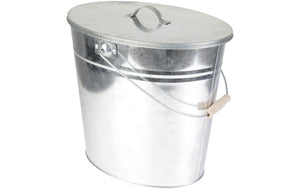 Kamino Ascheeimer mit Deckel, 24 l, Silber - MEGART