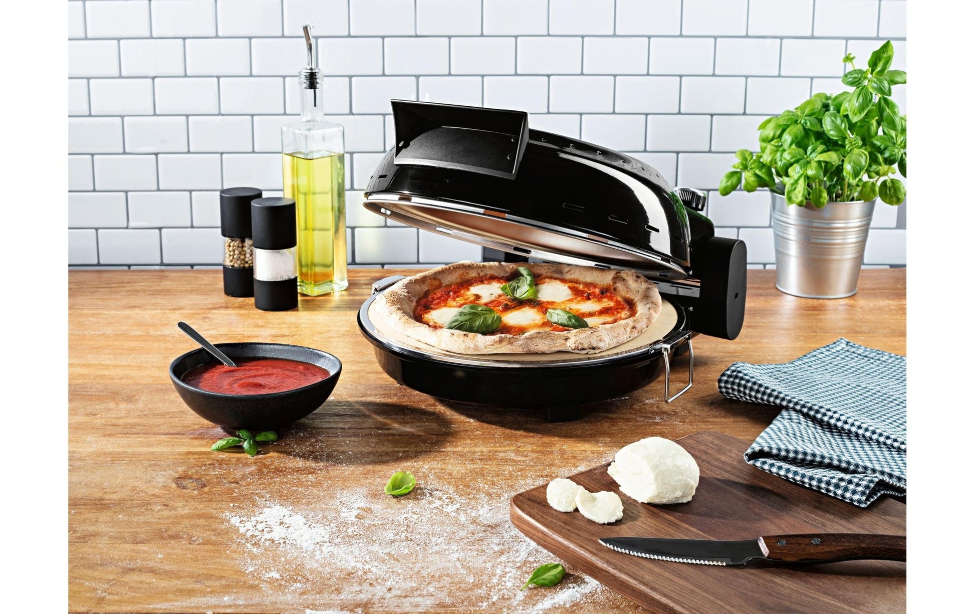 Pizzaofen Ø 30 cm, Schwarz - MEGART
