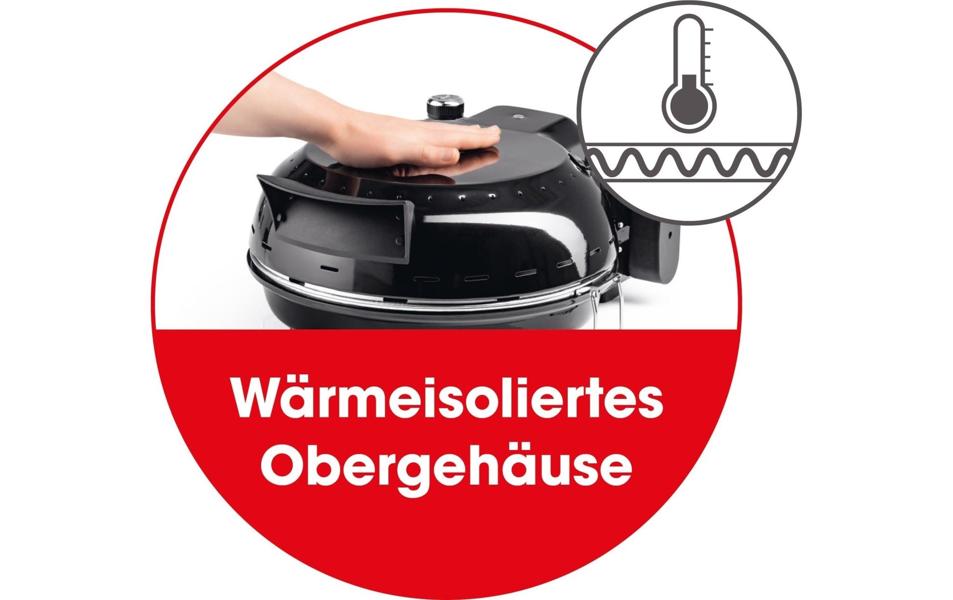 Pizzaofen Ø 30 cm, Schwarz - MEGART