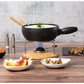 Set per fonduta di formaggio Säntis 9 pezzi, marrone chiaro/nero