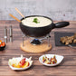 Set per fonduta di formaggio Säntis 9 pezzi, marrone chiaro/nero