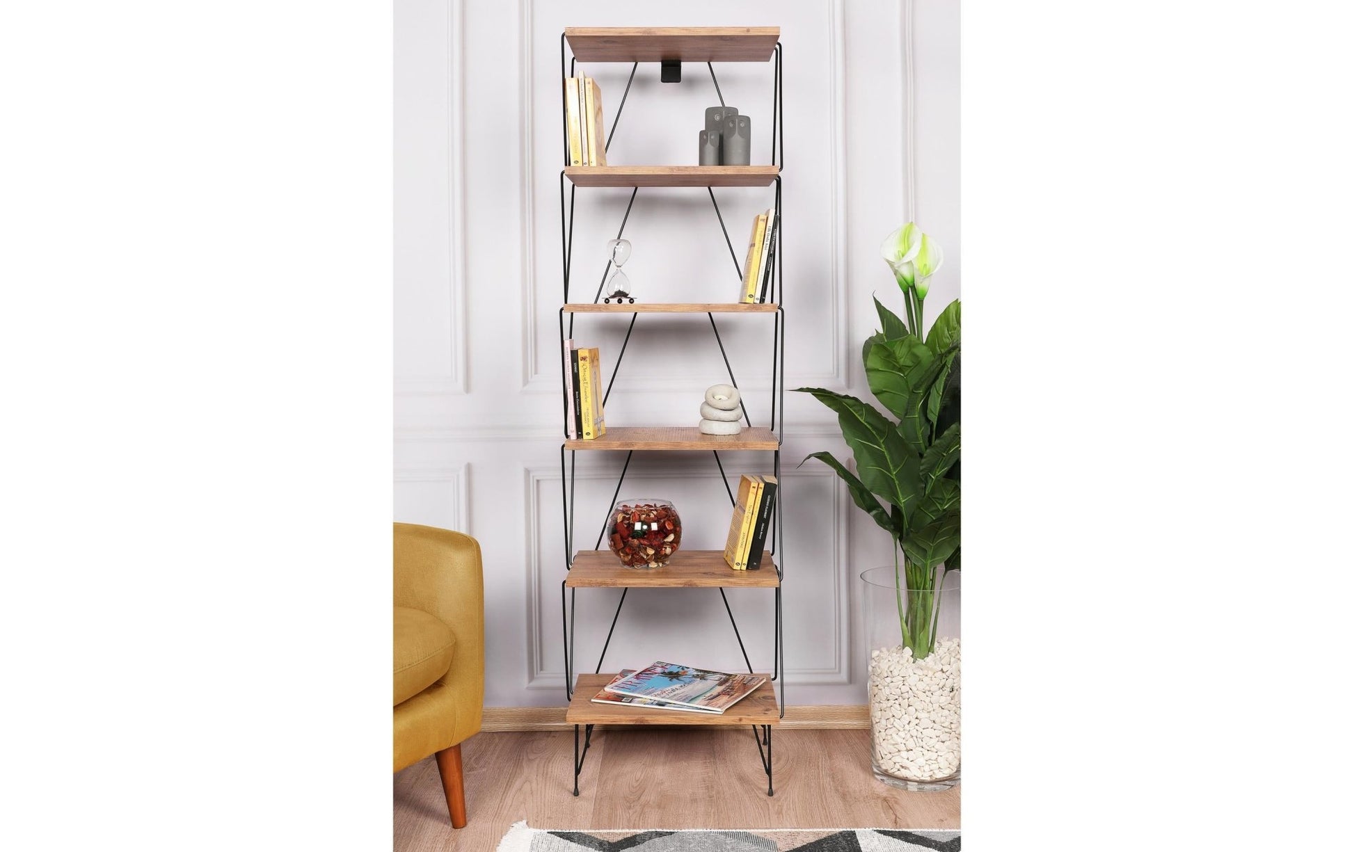 Regal Balaban 48 x 165 x 31 cm, Braun - MEGART