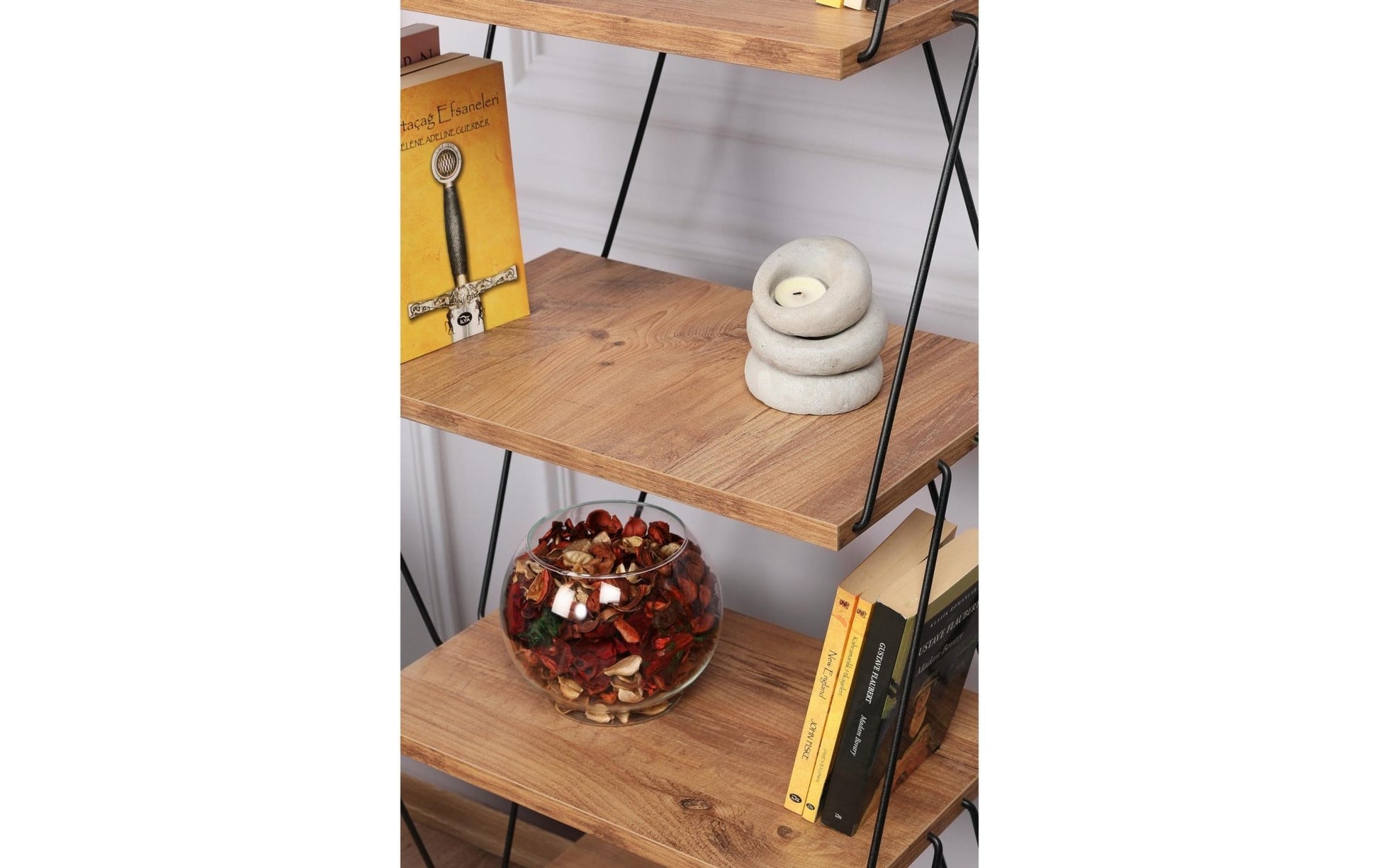 Regal Balaban 48 x 165 x 31 cm, Braun - MEGART
