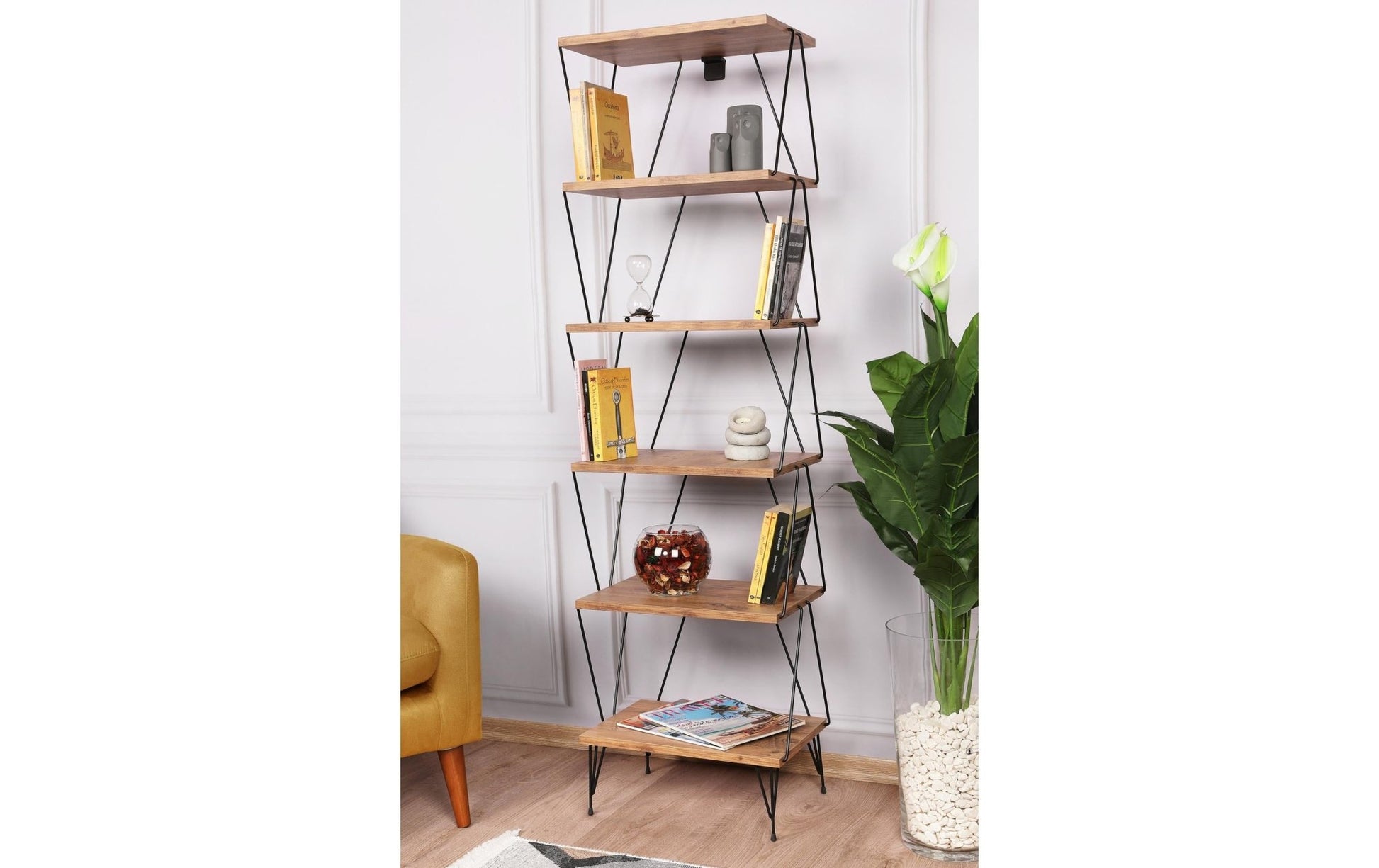 Regal Balaban 48 x 165 x 31 cm, Braun - MEGART