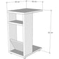 Beistelltisch Filinta 30 x 63 x 40 cm, Anthrazit