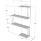 Wandregal Ãambel 64 x 96 x 19 cm, Braun/Weiss - MEGART