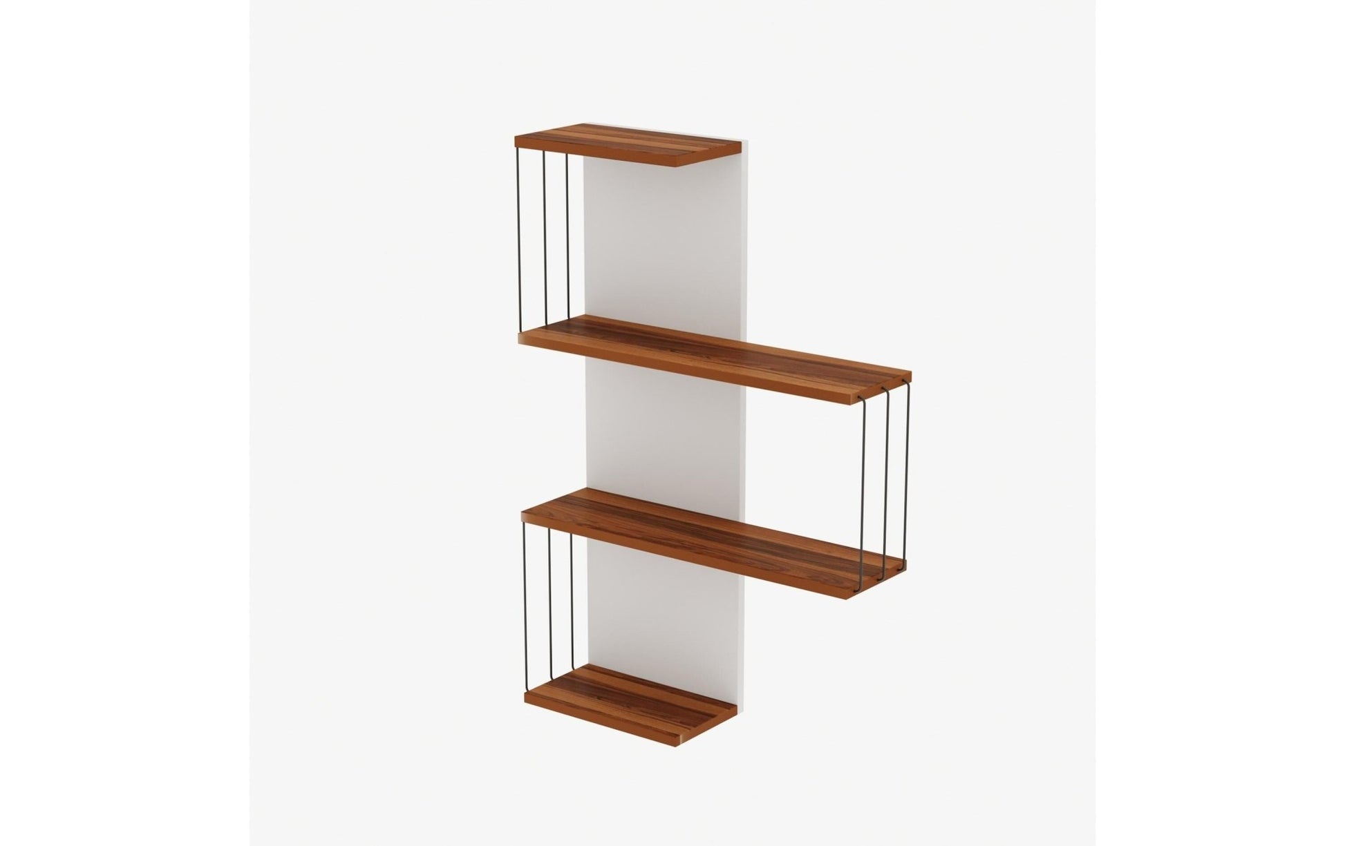 Wandregal Ãambel 64 x 96 x 19 cm, Braun/Weiss - MEGART