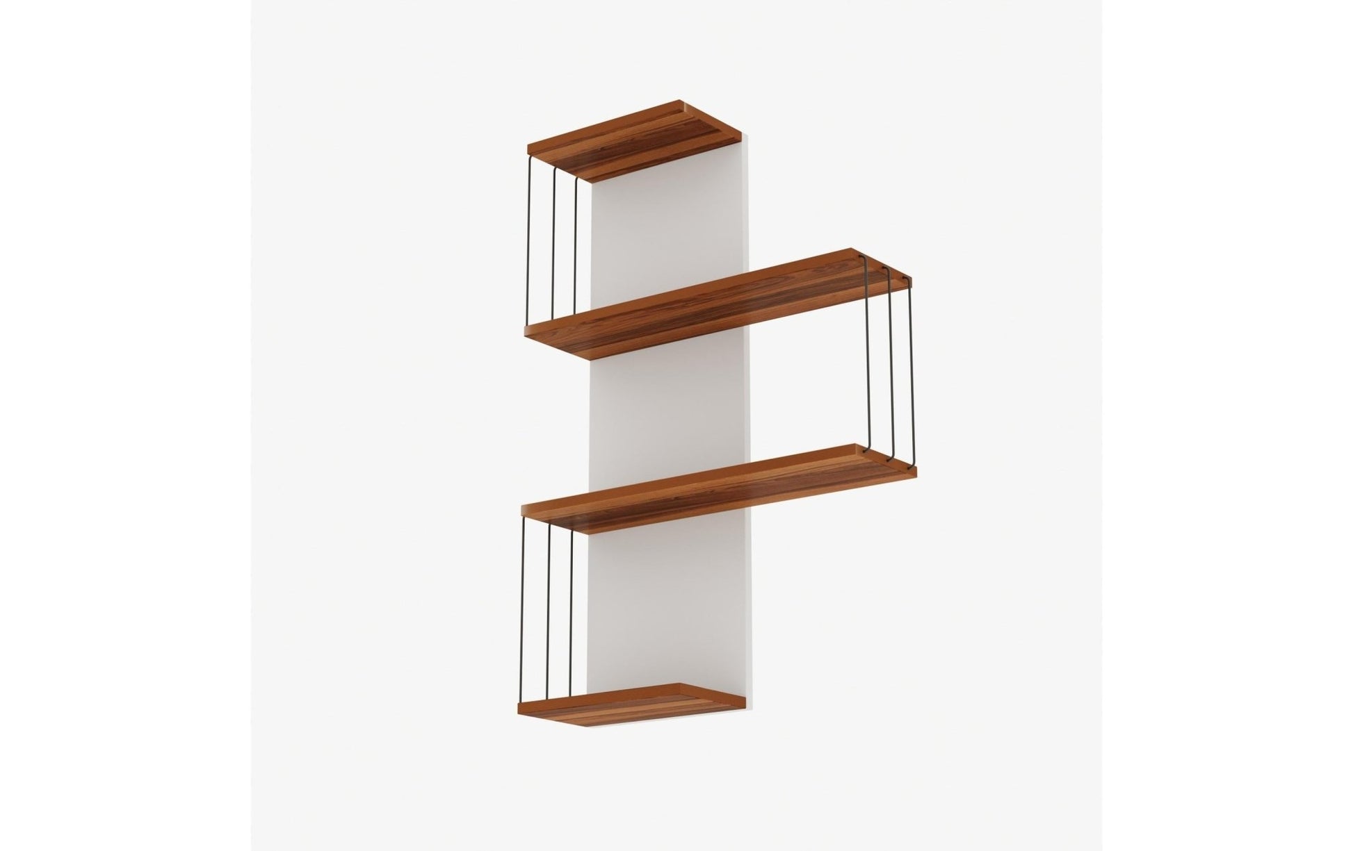 Wandregal Ãambel 64 x 96 x 19 cm, Braun/Weiss - MEGART
