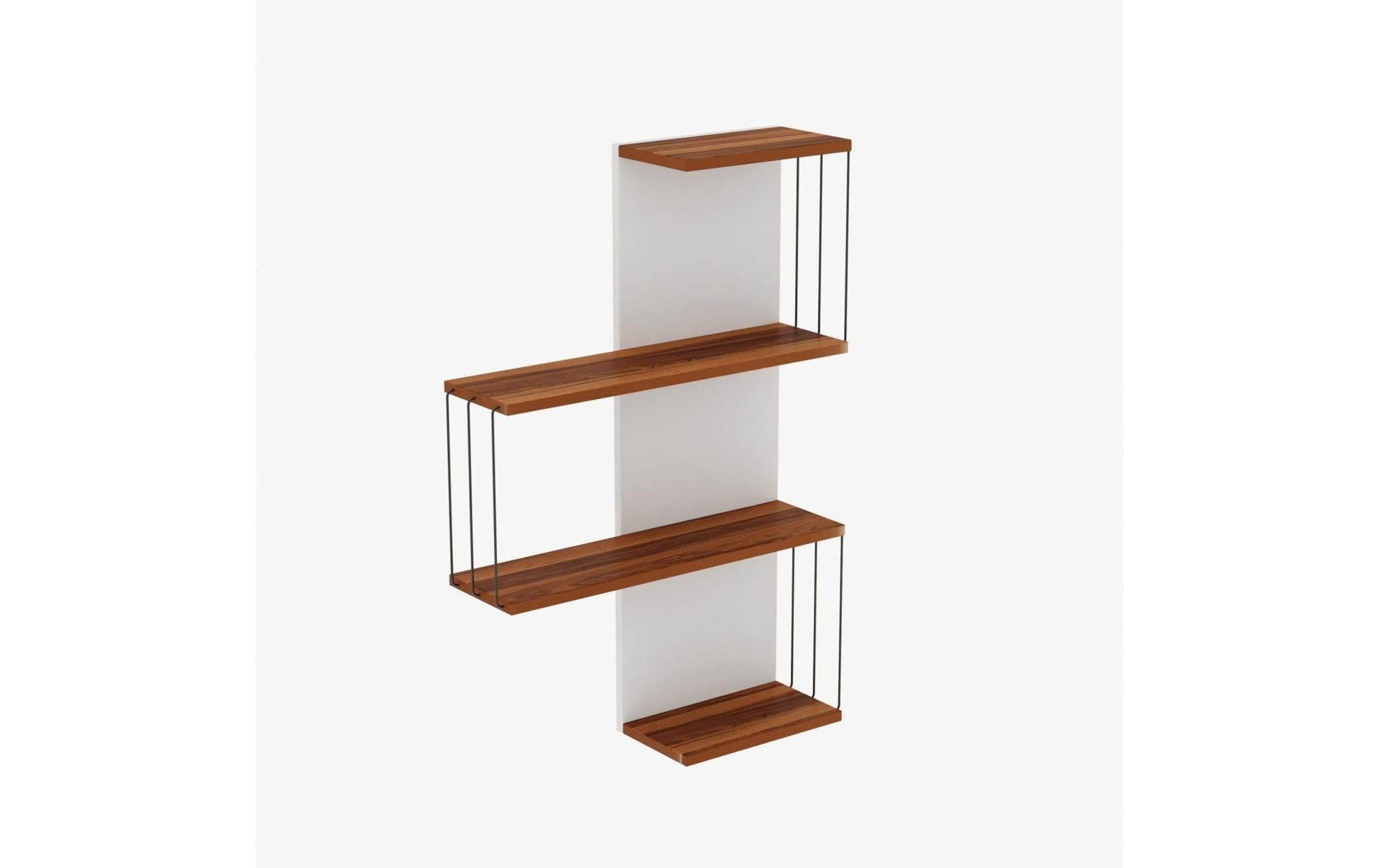 Wandregal Ãambel 64 x 96 x 19 cm, Braun/Weiss - MEGART