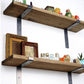 Wandregal LAM006 2 Stück, 60 x 16 x 14 cm, Walnuss - MEGART