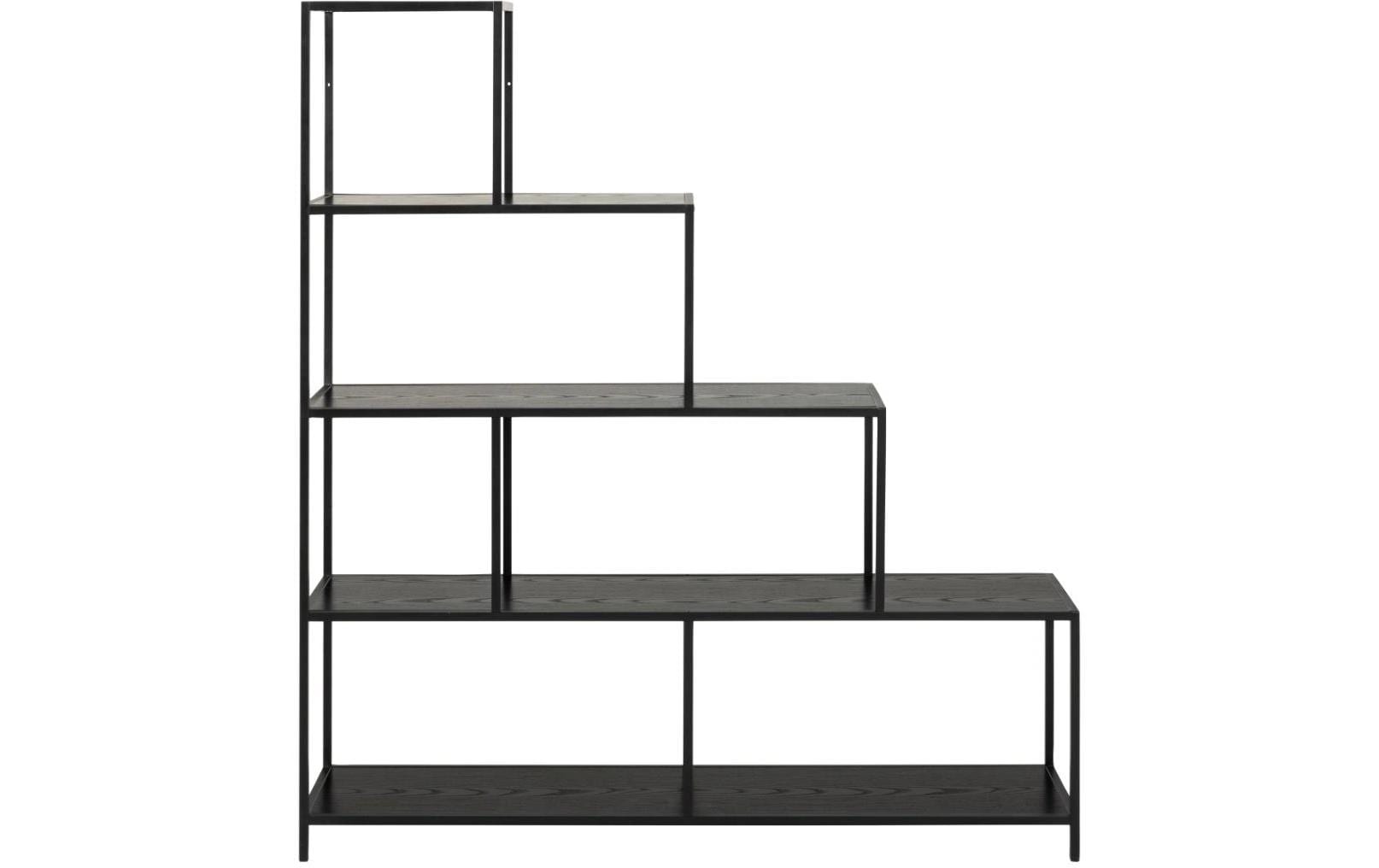 Regal Seaford 135 x 35 x 150 cm, Schwarz - MEGART