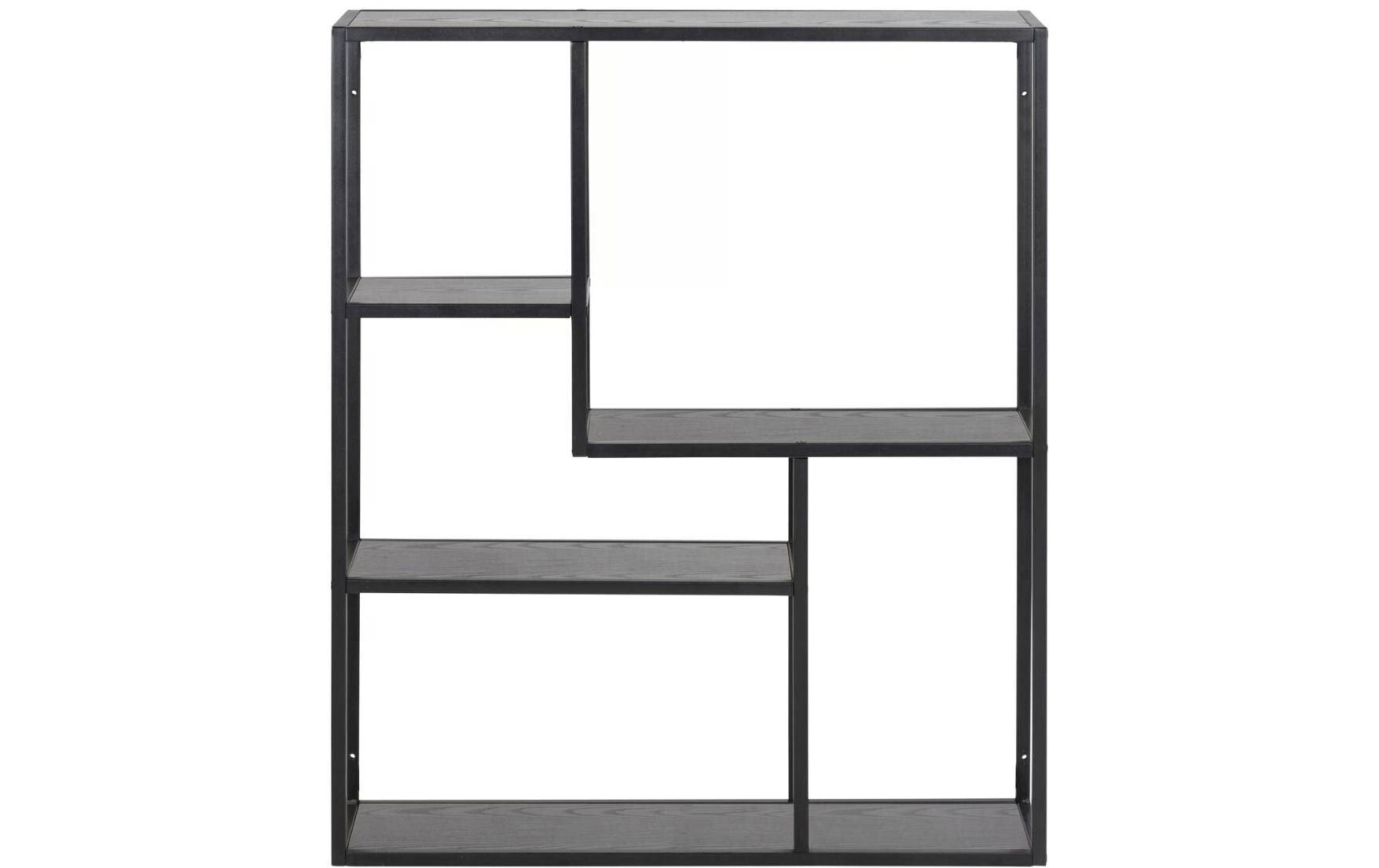 Wandregal Seaford 75 x 20 x 91 cm, Schwarz - MEGART