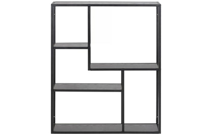 Wandregal Seaford 75 x 20 x 91 cm, Schwarz - MEGART