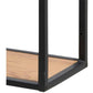 Wandregal Seaford 75 x 20 x 91 cm, Nature/Schwarz - MEGART