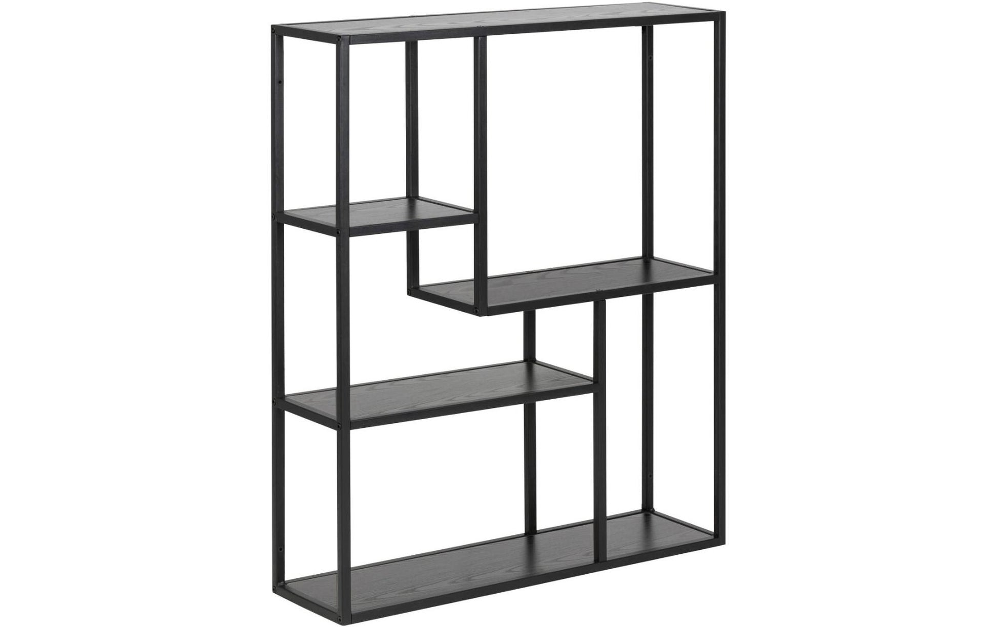 Wandregal Seaford 75 x 20 x 91 cm, Schwarz - MEGART