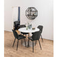 Wandregal Seaford 77 x 20 x 77 cm, Schwarz - MEGART