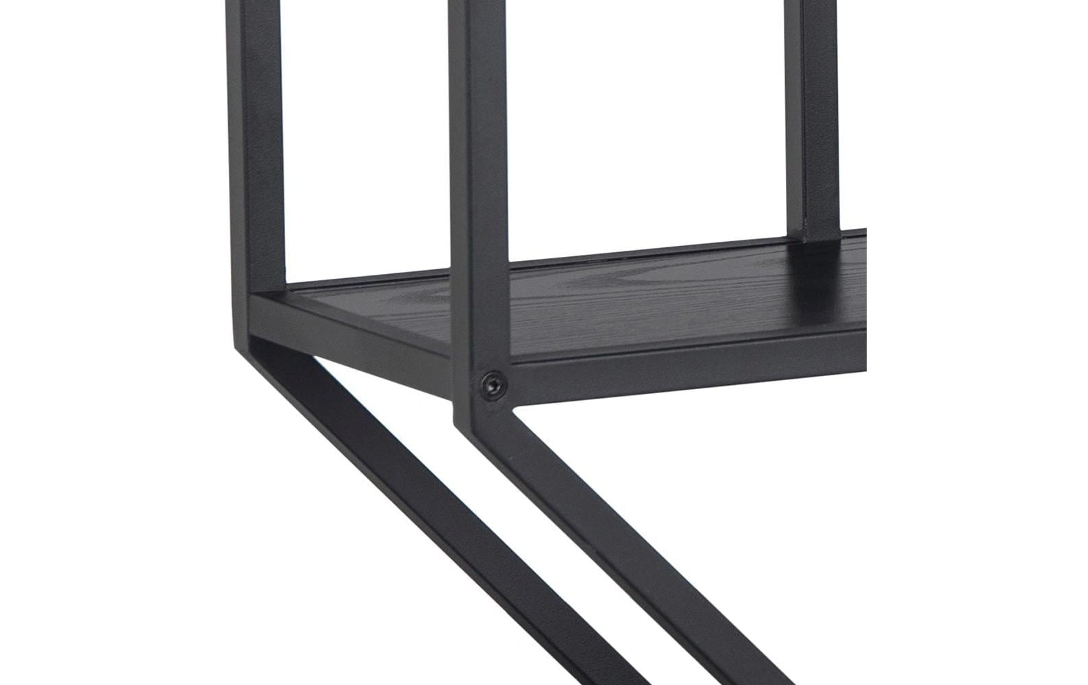 Wandregal Seaford 77 x 20 x 77 cm, Schwarz - MEGART