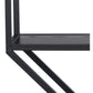 Wandregal Seaford 77 x 20 x 77 cm, Schwarz - MEGART