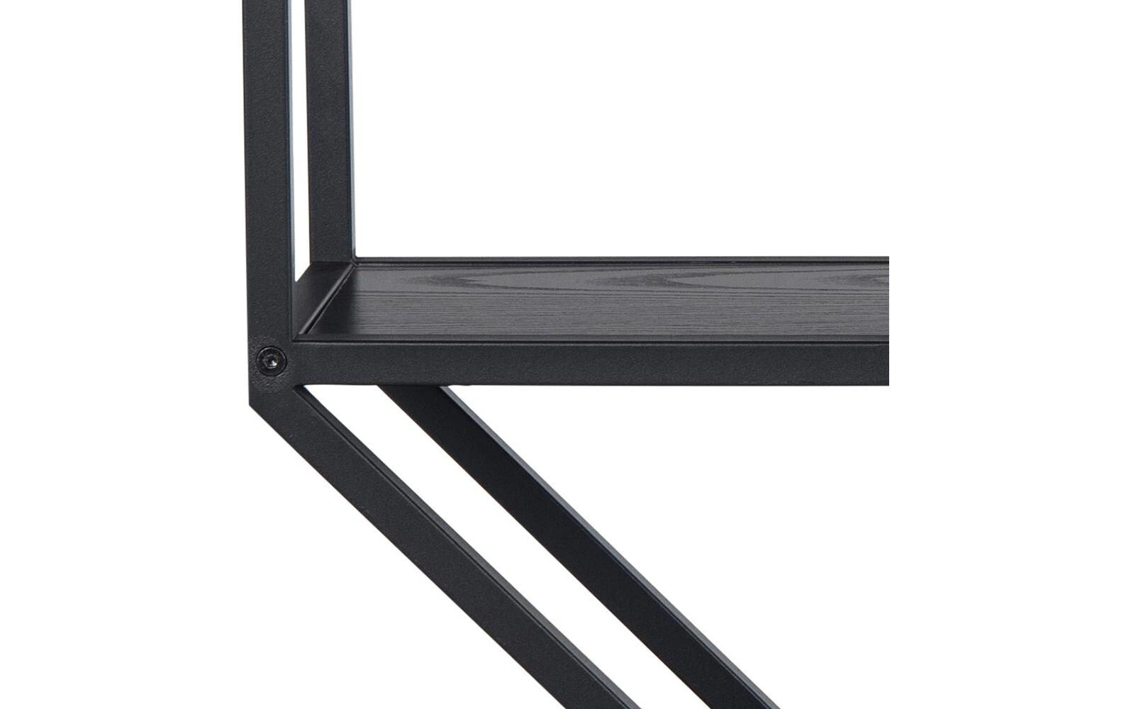 Wandregal Seaford 77 x 20 x 77 cm, Schwarz - MEGART
