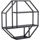 Wandregal Seaford 77 x 20 x 77 cm, Schwarz - MEGART