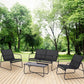 Loungeset Theodor, Set 4 - teilig, Schwarz - MEGART