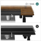Songmics Stehtisch 120 x 60 cm, Vintagebraun - Schwarz - MEGART