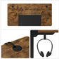 Songmics Stehtisch 120 x 60 cm, Vintagebraun - Schwarz - MEGART