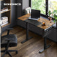 Songmics Stehtisch 120 x 60 cm, Vintagebraun - Schwarz - MEGART