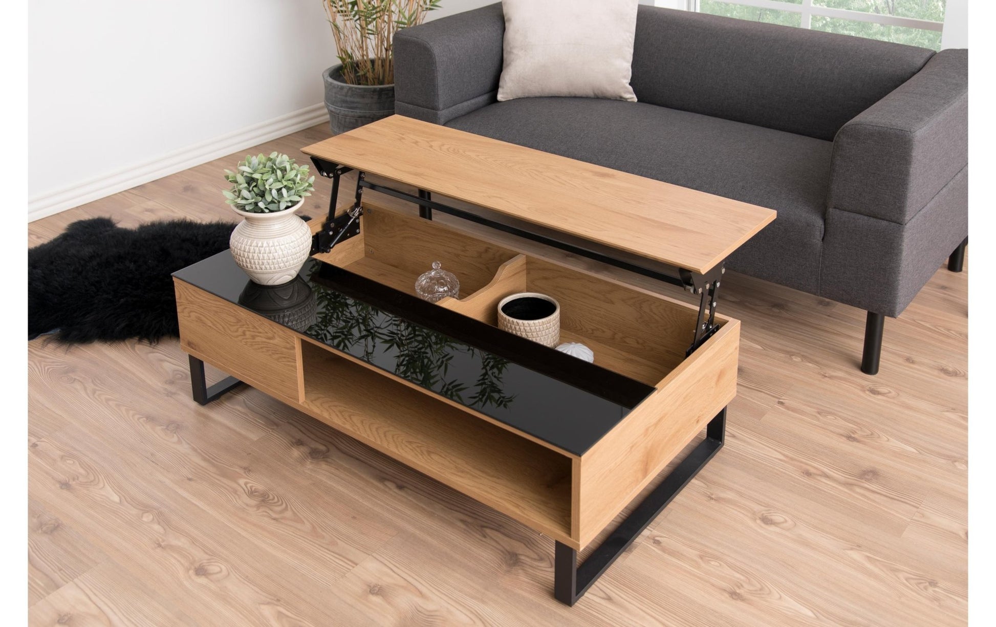 Couchtisch Azalea Nature/Schwarz - MEGART
