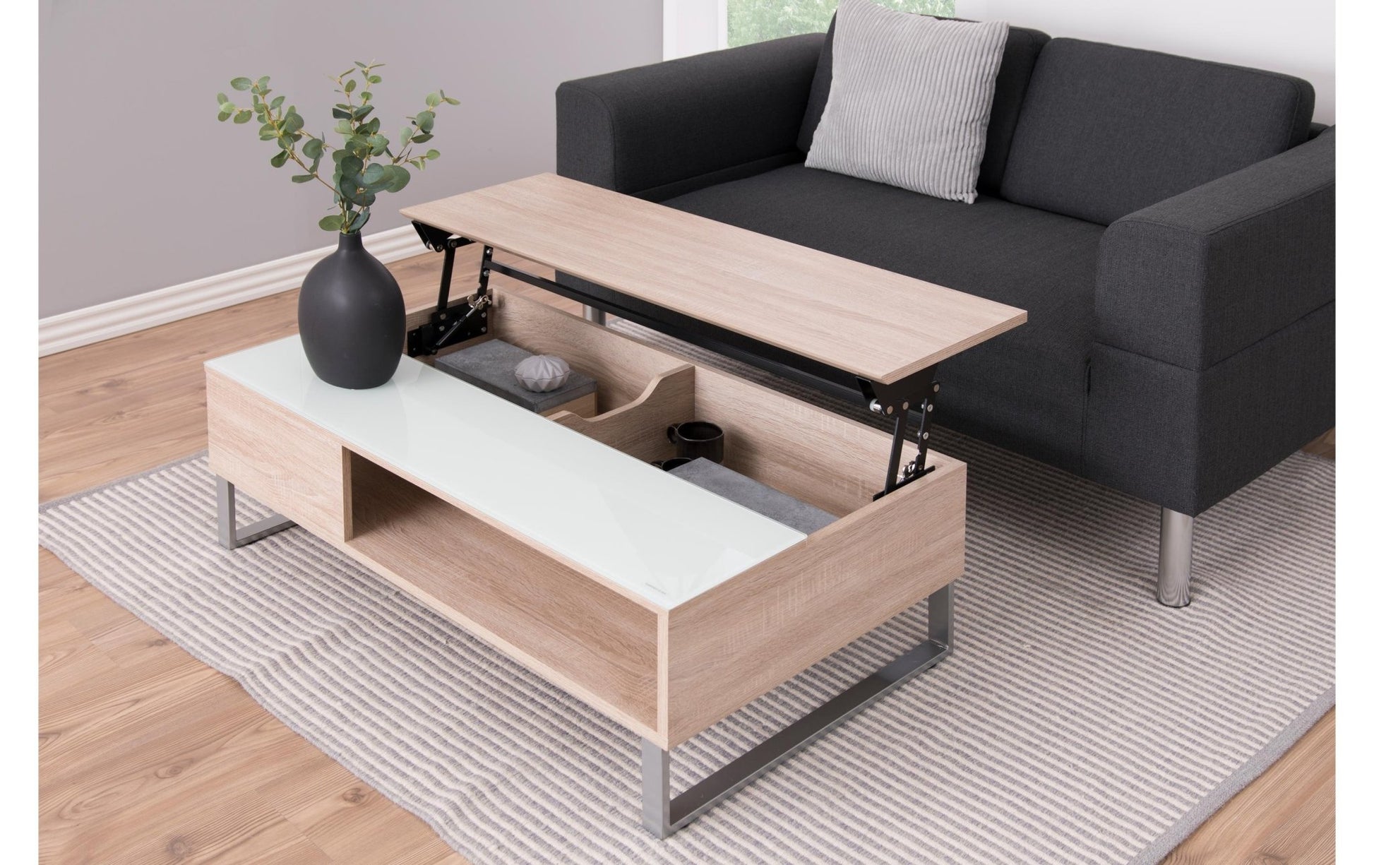 Couchtisch Azalea Grau/Nature - MEGART