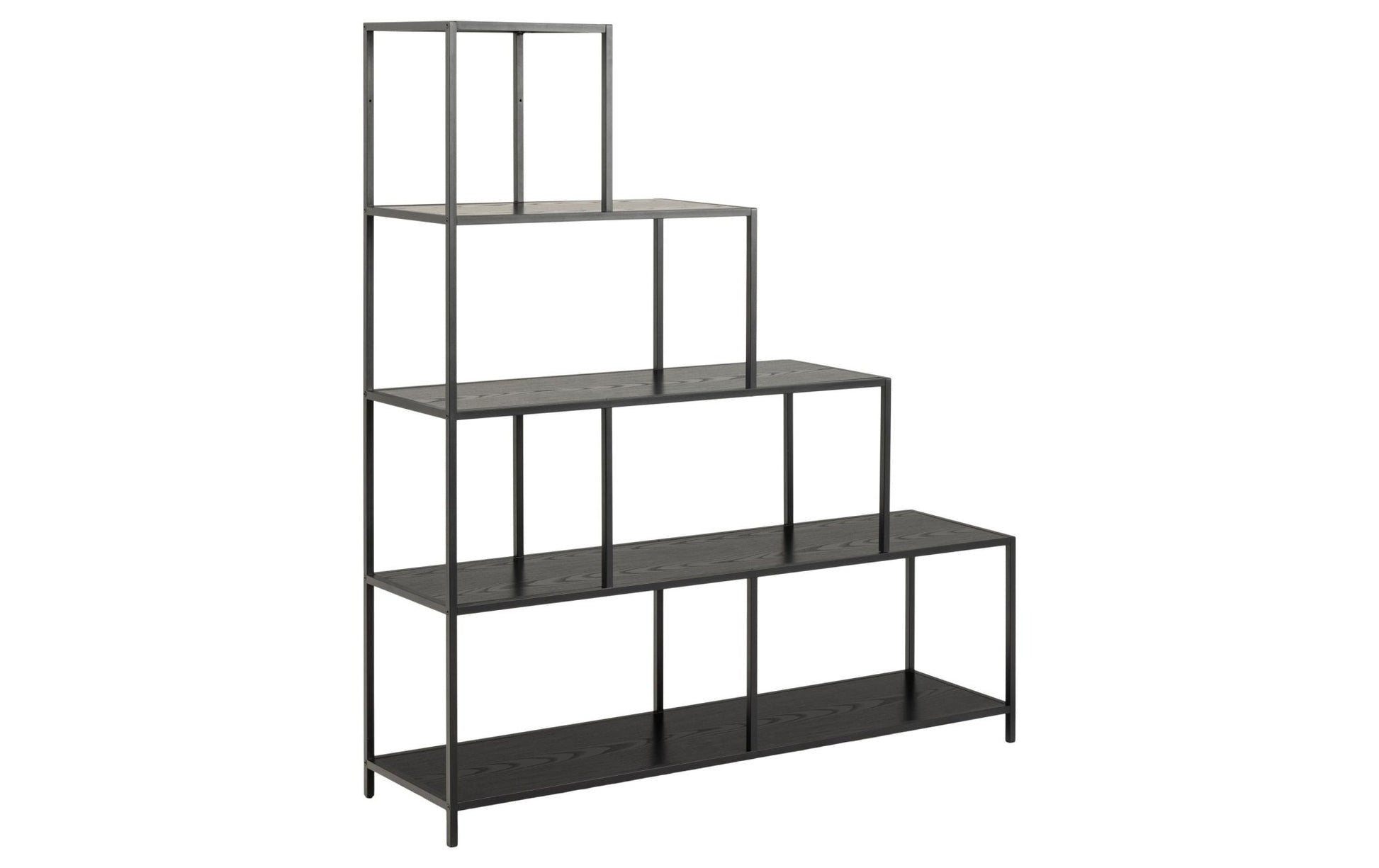 Regal Seaford 135 x 35 x 150 cm, Schwarz - MEGART