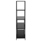 Regal Seaford 135 x 35 x 150 cm, Schwarz - MEGART