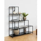 Regal Seaford 135 x 35 x 150 cm, Schwarz - MEGART